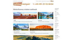 Desktop Screenshot of holidaycamper.ch